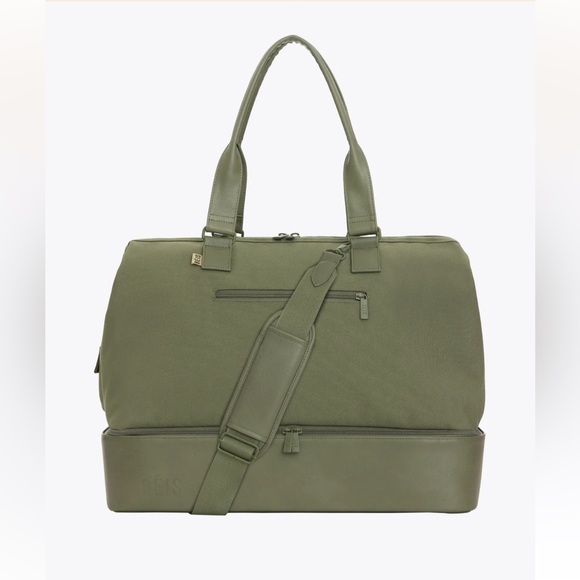 BEIS Handbags - BEIS The Mini Weekender in Olive
